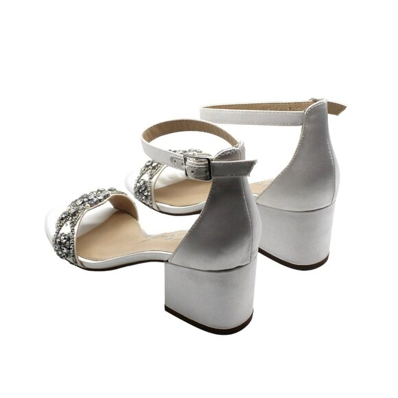 Betsey Johnson Mel Womens Rhinestone Block Heel Sandals - Picture 7 of 7